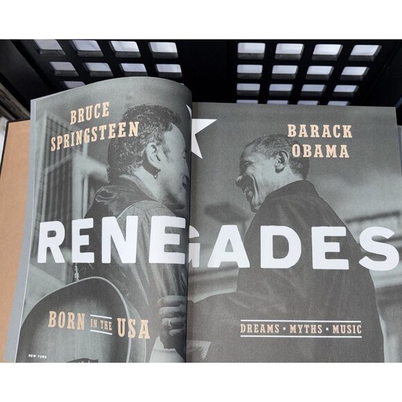 Renegades Born in the USA Obama + Springsteen SIGNED 1st First Print Edition NEW - Picture 11 of 14
